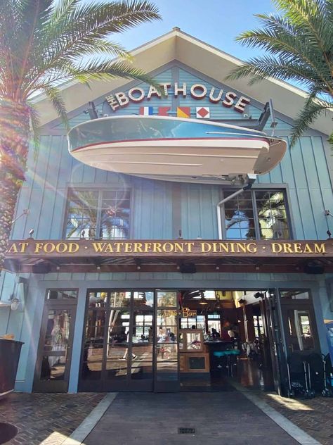 Boathouse Disney Springs, The Boathouse Disney Springs, Boathouse Restaurant, Disney Springs Restaurants, Disney Springs Orlando, Poop Deck, Disney Bucket List, Beach Breakfast, Halloween Videos