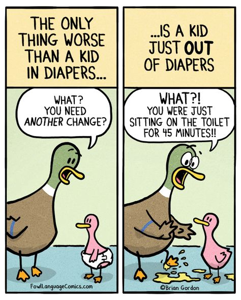 If there’s one thing about navigating parenthood, it’s that learning to laugh at yourself is one of the essential survival skills you need in your arsenal. There will always be days that end in bodily fluids, tantrums, exhaustion and sheer confusion, so learning not to take yourself too seriously will keep you afloat. That’s where cartoonist andContinue Reading... Training Meme, Potty Training Humor, Parenting Humor Boys, Fowl Language Comics, Jamie White, Fowl Language, Parenting Comics, Potty Training Girls, Potty Training Boys