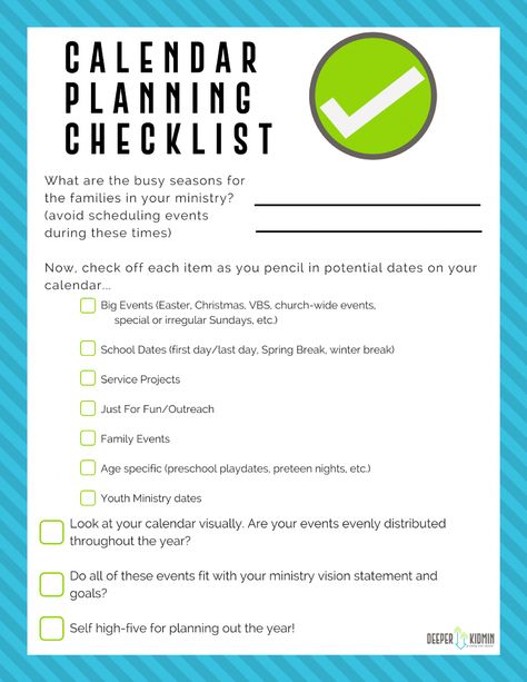 It’s a Date! (Calendar Planning Checklist) – Deeper KidMin Kids Ministry Must Haves, Children’s Ministry, Use Your Time Wisely, Media Ministry, Youth Church, Service Projects For Kids, Calendar Planning, Event Checklist, Kids Church Activities