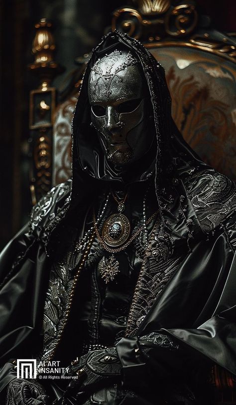 Fantasy Mask Design, Medieval Mask, Vampire Shoot, Cosplay Portrait, Dark Fiction, Anime Monsters, Album Artwork, Fashion Mask, Fantasy Places