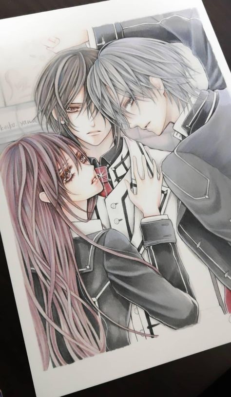 Zero And Yuki Matching Pfp, Vampire Knight Art, Vampire Knight Fanart, Vampire Knight Kiss, Joelle Core, Yuki Vampire Knight, Vampire Knight Zero, Yuki And Zero, Vampire Knight Kaname