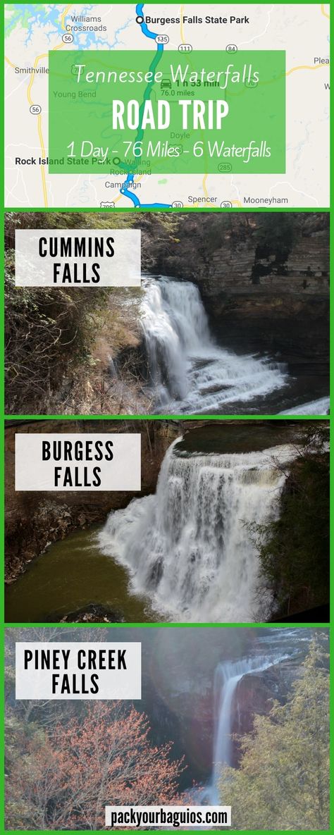 Cummins Falls State Park, Burgess Falls State Park, Rock Island State Park, Tennessee Waterfalls, Tennessee Road Trip, Smokey Mountains Vacation, Tennessee Travel, Camping Places, Tennessee Vacation