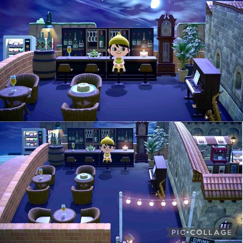 Animal Crossing Amusement Park Ideas, Acnh Music Studio, Acnh Singing Area, Arcade Animal Crossing, Animal Crossing Dj Area, Animal Crossing Concert Area, Animal Crossing Music Area, Animal Crossing Instrument Area, Animal Crossing Karaoke Bar