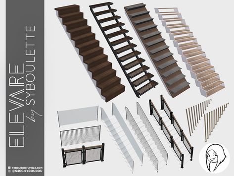 Syboulette S4CC — SCALA LADDERS SET The very first ladders cc for... Sims 4 Cc Furniture Syboulette, Sims 4 Cc Build Mode Stairs, Alpha Build Cc Sims 4, Sims 4 Cc Stairs Functional Patreon, Sims 4 Stair Railing Cc, Pillar Cc Sims 4, Sims 4 Cc Fence Patreon, Sims 4 Build Cc Wallpaper Patreon, Sims 4 Cc Doorbell