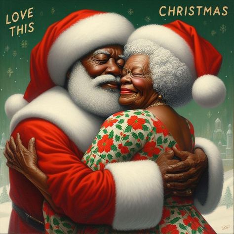 African American Christmas Art, Black Santa Claus Pictures, Black People Christmas, African Pictures, Hood Christmas, Winter Crafts For Toddlers, Christmas Images Free, Black Queen Quotes, African American Holidays