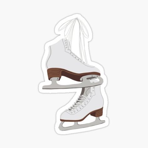 Ice Skating Merch & Gifts for Sale | Redbubble Ice Skating Graphic Design, Ice Skating Art, 2025 Sticker, Skate Aesthetic, Skating Ice, Skate Stickers, Sublimation Ideas, Macbook Stickers, Ice Skating Dresses