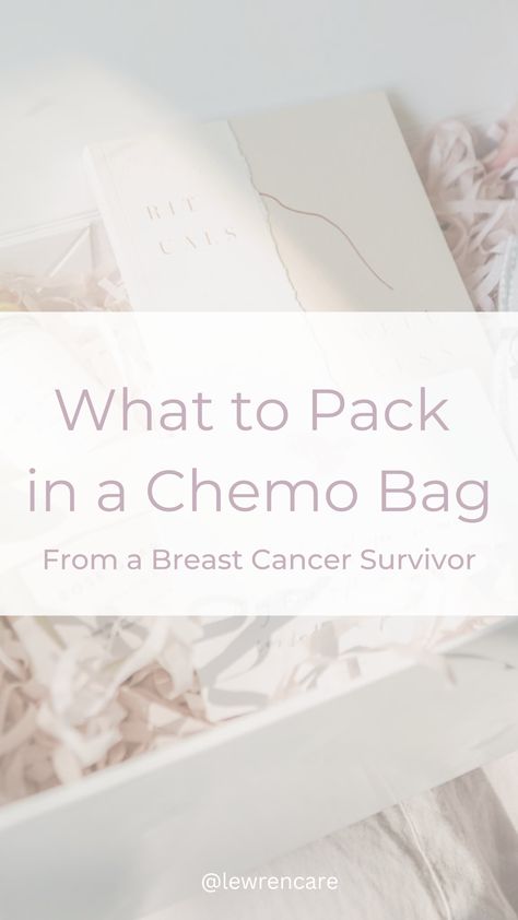 Chemo Bag Essentials, Chemo Tips And Tricks, Care Package For Chemo Patient, Chemo Bag Ideas, Chemo Basket, Chemo Care Package For Women, Chemo Bag, Chemo Survival Kit, Chemo Care Package