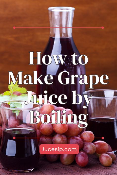 How to Make Grape Juice by Boiling Apple Grape Juice Recipe, Homemade Concord Grape Juice, Make Grape Juice From Grapes, How To Make Grape Juice From Concord Grapes, How To Juice Grapes, Concord Grapes Recipes, Grape Juice From Fresh Grapes, Making Grape Juice, Diy Grape Juice