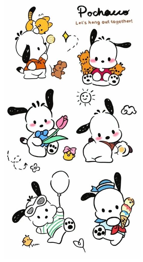 Cute Stickers Bts, Cute Stickers Printable Kawaii, Hello Kitty Illustration, Stickers Printable Kawaii, Xiao Cute, Cute Stickers Printable, Cute Cat Stickers, Stickers Bts, Sanrio Cartoon