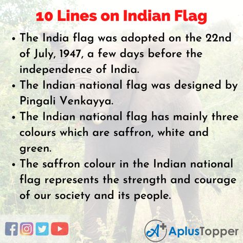 10 Lines on Indian Flag for Students and Children in English - A Plus Topper Tricolour Indian Flag, National Integration, British Names, Ashoka Chakra, Tricolour Flag, Indian Constitution, Gk Questions And Answers, India Independence, India Flag