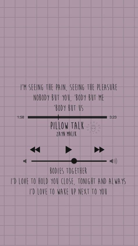 Zayn Malik Songs Wallpaper, Zayn Malik Lyrics Aesthetic, Zayn Malik Body, Pillowtalk Lyrics, Pillow Talk Zayn, One Direction Selfie, Lyric Lockscreen, Zayn Malik Songs, Spotify Wallpapers