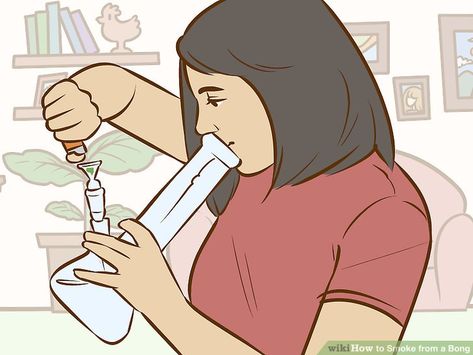 How to Smoke from a Bong: 15 Steps (with Pictures) - wikiHow It Gets Easier, Alien Art, Puff And Pass, Jairzinho, Comedy Central, I Can't Wait, Sketchbook Art Inspiration, Cartoon Illustration, Girl Drawing