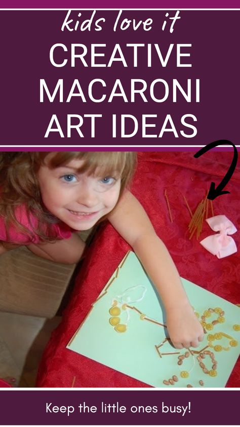 Macaroni art is a delightful way to keep kids engaged and promoting their creativity. This easy craft project brings family fun while developing fine motor skills in children. Gather various pasta shapes, glue, and paints to make unique creations that express individuality. Perfect for rainy days, school activities, or family gatherings. Pasta Crafts For Kids, Macaroni Art, Macaroni Crafts, Pasta Crafts, Easy Macaroni, Kid Craft, Pasta Shapes, Easy Craft Projects, Craft Projects For Kids