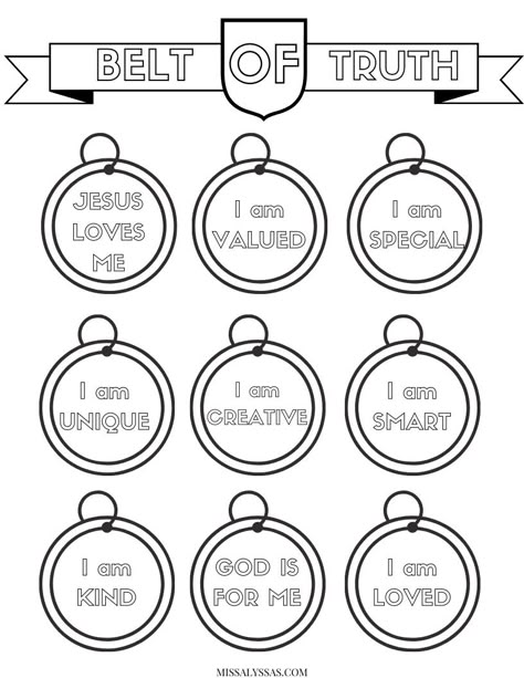 Armor Of God For Preschoolers, Belt Of Truth Craft Printable, Armor Of God Crafts For Kids, Armor Of God Coloring Page Free Printable, Armour Of God Worksheet, Gods Armor Craft, Armour Of God Crafts, Belt Of Truth Craft, Armor Of God Lesson Free Printable