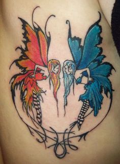 Gemini + Fairies = Yes please Wings Tattoos, Gemini Tattoo Designs, Twin Tattoos, Best Couple Tattoos, Matching Best Friend Tattoos, Angel Tattoos, Fairy Tattoo Designs, Gemini Tattoo, Best Tattoos For Women