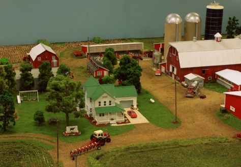 Display Farm National Show Toy 4h Farm Scene Project, Ertl Farm Display, Toy Farm Displays, Farm Display, Farm Toy Display, Toy Tractors, Farm Town, Toy Farm, Model Train Table