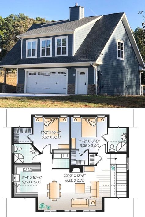 Compound House, Garage Apartment Floor Plans, Guest House Plans, Carriage House Garage, Shed House Plans, Garage Guest House, Carriage House Plans, Garage Apartment Plans, Two Story House Plans