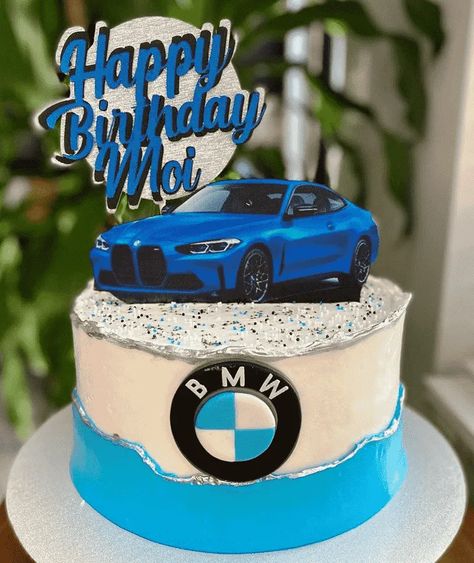 BMW Cake Design Images (BMW Birthday Cake Ideas) Bmw Cake Ideas, Bmw Cakes For Men, Bmw Birthday Cake, Bmw Torte, Car Theme Cake, Bmw Cake, Cars Cake Design, Cake Car, Cars Theme Cake