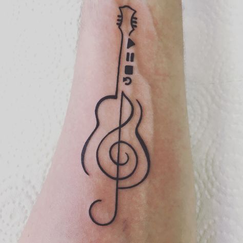 Guitar Tattoo For Men Acoustic, Small Music Tattoos, Nashville Tattoo, Snow Tattoo, Slayer Tattoo, Music Notes Tattoo, Music Is My Life, Guitar Tattoo, Music Tattoo Designs