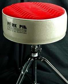 Pork Pie Percussion Round Drum Throne- best throne in the business! My butt wouldn't le! Drum Throne, Pork Pie, Cow Bell, Drummers, Drum Kits, Music Stuff, Percussion, Drums, Funny Pictures