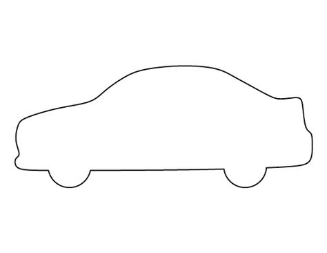 Car pattern. Use the printable outline for crafts, creating stencils, scrapbooking, and more. Free PDF template to download and print at http://patternuniverse.com/download/car-pattern/ Car Stencil, Car Template, Car Pattern, Cake Templates, Paper Car, Shape Templates, Bookmark Template, Printable Chart, Stencil Templates