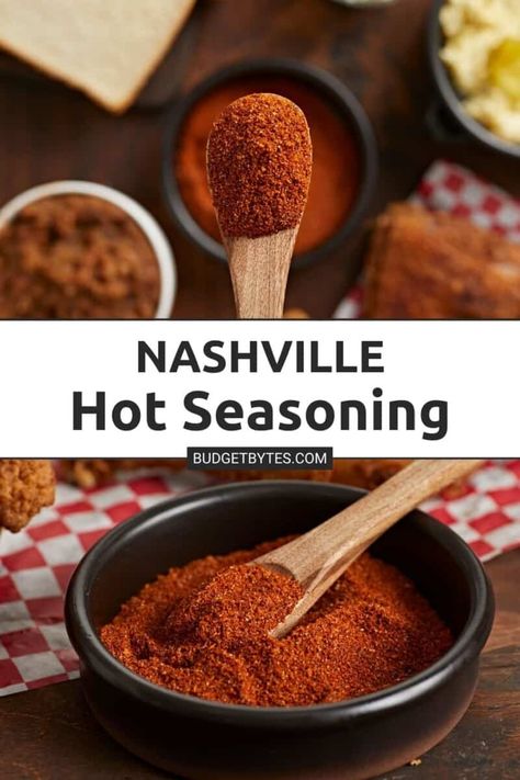 Nashville Hot Recipe, Nashville Hot Sauce Recipe, Homemade Salts, Nashville Hot Seasoning, Diy Seasonings, Hot Chicken Recipe, Boiled Chicken Recipes, Homemade Seasoning, Cajun Spice