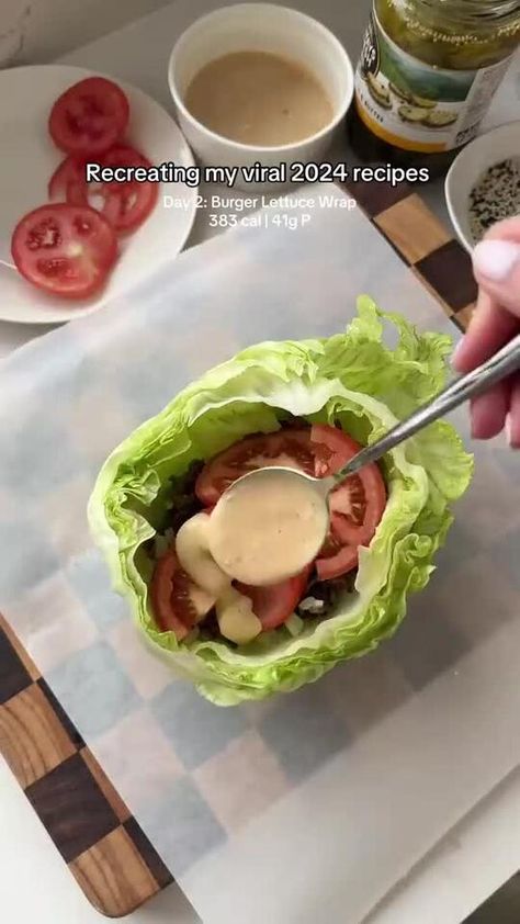 HEALTHY BURGER LETTUCE WRAP RECIPE 🤤 - NewsBreak Burger Lettuce, Healthy Burger, Wrap Recipe, Lettuce Wrap Recipes, Lettuce Wrap, Lettuce Wraps, Wrap Recipes, Lettuce, Sandwiches