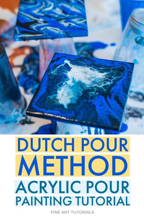 Create an acrylic pour painting with the Dutch pour technique. Learn about the supplies, tips on how to succeed and a step by step tutorial. #dutchpour #acrylicpourpainting #pourpainting #pourpaintingtutorial #dutchpouring #dutchpourmethod #acrylicpouringtechnique #dutchpourtechnique #acrylicpouringtutorial #acrylicpouring #fluidart #fluidarttechniques Pour Painting Tutorial, Dutch Pour Painting, Acrylic Painting Inspiration, Fine Art Acrylic, Acrylic Pouring Techniques, Dutch Pour, Acrylic Pouring Art, Acrylic Pour Painting, Acrylic Painting For Beginners