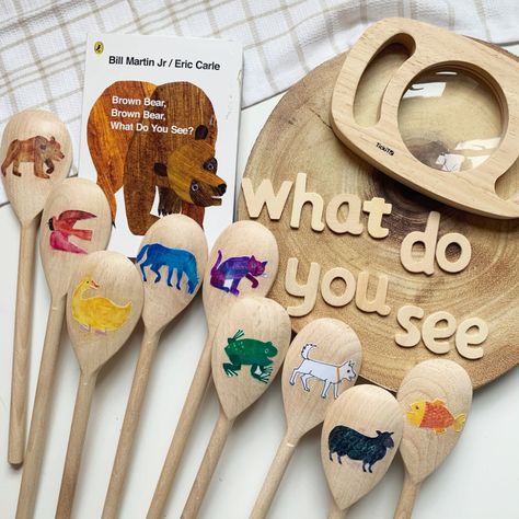 2024 Nursery, World Read Aloud Day, Gruffalo Activities, Story Spoons, Ece Activities, Story Telling Activities, Language Development Activities, Wooden Spoon Crafts, Home Reading