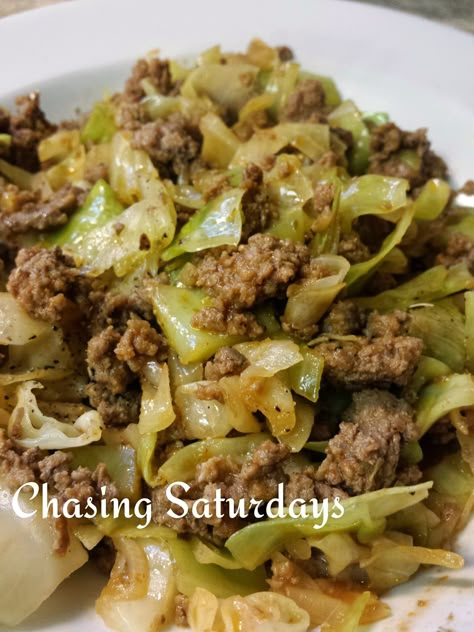 Unstuffed Cabbage Rolls, easy dinner, hamburger, cabbage and tomato paste, quick meal, Chasing Saturdays, Keto, Dinner, Easy Recipe Hamburger Cabbage, Cabbage Beef, Beef Seasoning, Recipes Hamburger, Unstuffed Cabbage Rolls, Unstuffed Cabbage, Cabbage Roll, Rolls Easy, Beef Meals