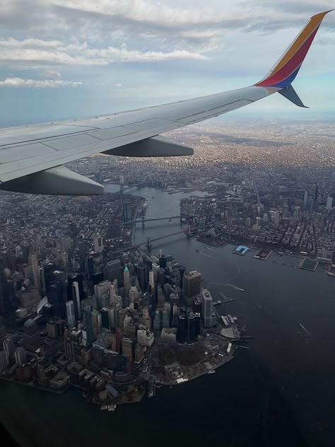 Airplane Aesthetic New York, Flying Into New York, New York From Plane, New York Plane View, Couple Vision Board, Couples Vision Board, Manifesting Future, New Year Vision, Life In Usa