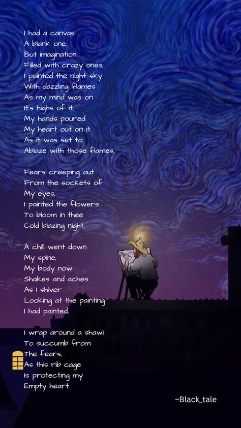 The blazing starry night! Waves Poem, Star Poetry, Astronomy Quotes, Night Poem, Night Meaning, Nights Lyrics, Mind Map Design, Meaningful Poems, Pic Edit