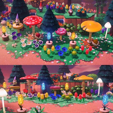 Fairy Island, Mushroom Gnome, Motif Acnl, Animal Crossing Wild World, Island Theme, Alice In Wonderland Theme, Garden Animals, New Animal Crossing, Mushroom Design