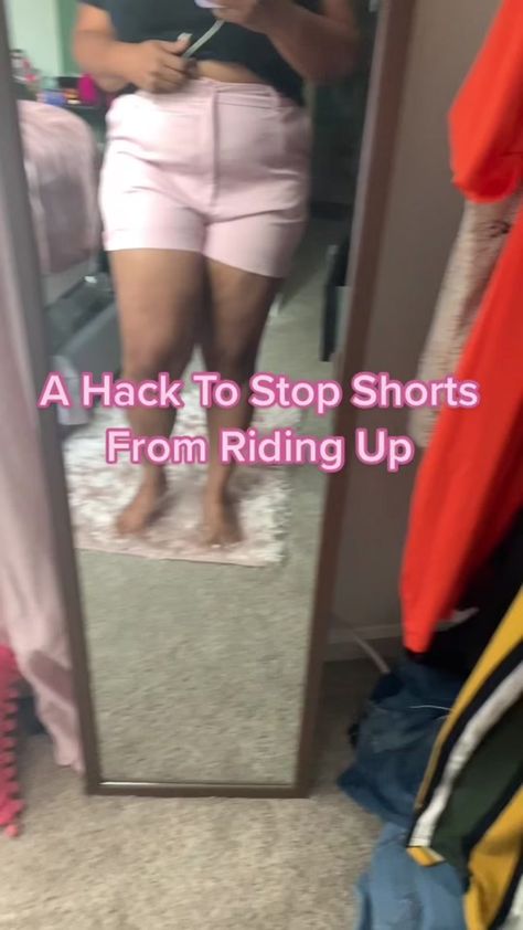 Hey guys, here is a quick summer hack to stop your shorts from riding ... | how to keep shorts from riding up | TikTok Stop Shorts From Riding Up, How To Stop Shorts From Riding Up, How To Keep Shorts From Riding Up, Summer Hacks, Clothes Life Hacks, Detox Tips, Skin Detox, Diy Clothes Life Hacks, Clever Hacks