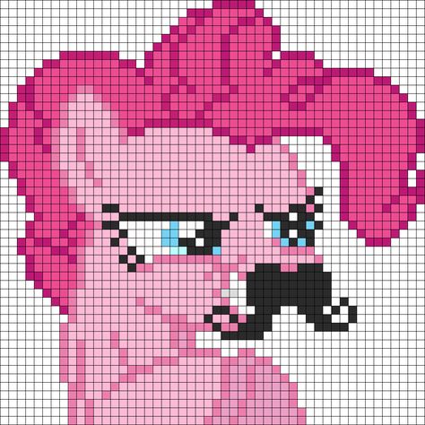 Pinkie pie template Mlp Pixel Art Grid, Kandi Cuffs, Graph Paper Drawings, Easy Pixel Art, Pony Bead Patterns, Pixel Crochet, Kandi Patterns, Pixel Art Grid, Pix Art