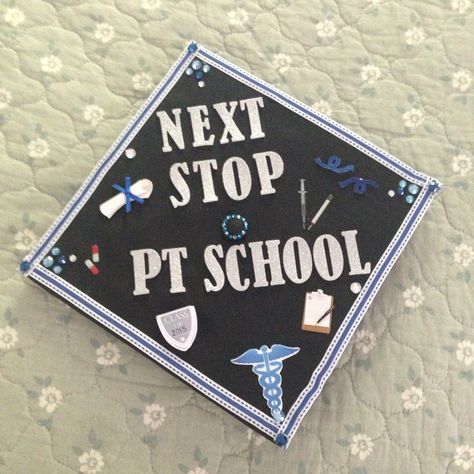 Graduation cap decoration DIY #keanuniversity PT School Pt School Grad Caps, Future Pt Graduation Cap, Physical Therapy Cap Decoration, Graduation Cap Physical Therapy, Graduation Cap Designs Physical Therapy, Pt Graduation Cap, Athletic Training Graduation Cap, Physical Therapy Graduation Cap, Cap Decoration Graduation