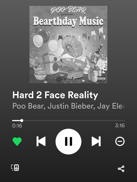 Hard 2 Face Reality, Poo Bear, Songs Spotify, Justin Bieber Songs, Face Reality, Spotify Songs, Two Faces, Spotify Playlist, Album Bts