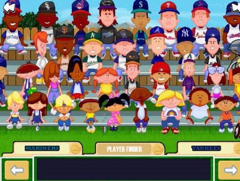 Picking your team in Backyard Baseball Baseball Backyard, Play Backyard, Backyard Sports, Baseball Kids, Backyard Baseball, Baseball Videos, Cubs Win, Player Card, Retro Games