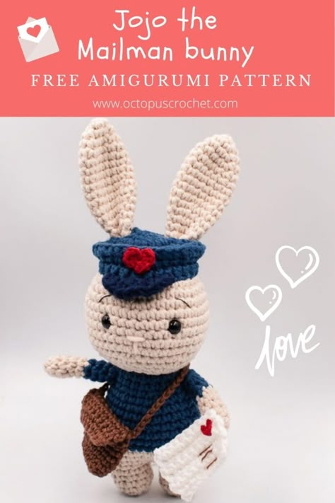 Bunny Amigurumi Pattern, Diy Tricot, Bunny Amigurumi, Valentines Patterns, Crochet Decrease, Bunny Crochet, Crochet Animals Free Patterns, Valentines Crochet, Crochet Etsy