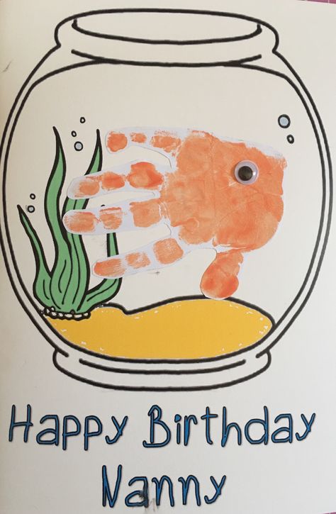 Handprint Goldfish, Goldfish Craft, Fish Art For Infants, Handprint Ocean Animals, Handprint Sea Creatures, Handprint Fish Crafts For Toddlers, Goldfish Art, Bee Classroom, Baby Handprint