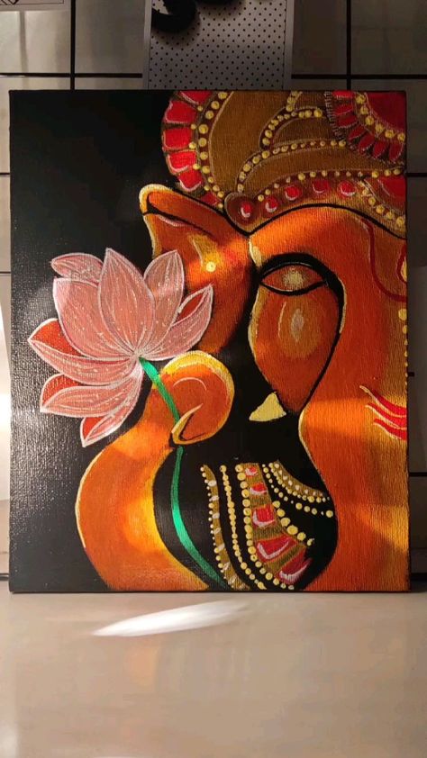 Ganesh Painting, Blank Space, Painting On Canvas, Instagram Photos, Canvas, Wall, On Instagram, Instagram, Art