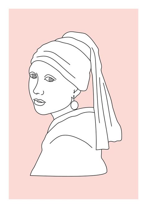 Modern Exhibition, Girl With A Pearl Earring, Poster Girl, Art Exhibition Posters, Johannes Vermeer, Pearl Earring, Painting Art Projects, Paper Cutout, Exhibition Poster