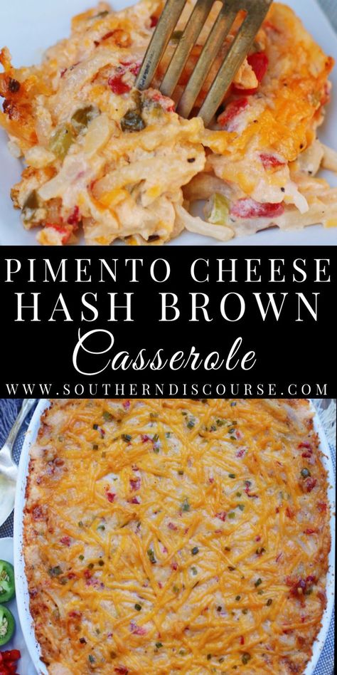 Delicious Miss Brown Pimento Cheese, Cheese Hashbrown Casserole, Southern Cooking Recipes, Pimento Cheese Recipes, Casserole Easy, Southern Recipes Soul Food, Hashbrown Recipes, Hash Brown Casserole, Pimento Cheese