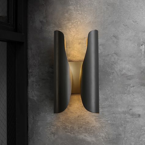 Symmetrya Modern 2-Light Brass Decorative Wall Sconce Wall Scones, Decorative Wall Sconces, Wall Bracket, Modern Wall Sconces, Creative Wall, Brass Decor, Unique Lighting, Decorative Wall, Decoration Design