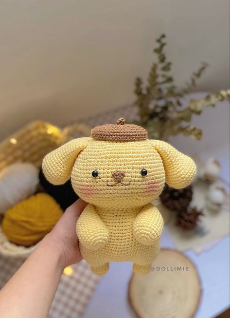 Pompom Purin, Amigurumi Design, Crochet Dragon Pattern, Crochet Dragon, Crochet Business, Kawaii Crochet, Bobble Stitch, Fun Crochet Projects, Handcrafted Art