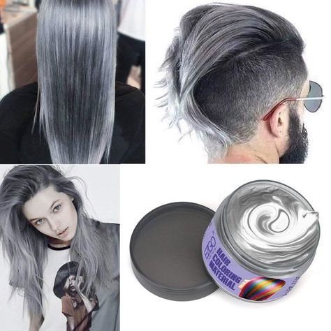 Grey Hair Wax, Silver Ash Hair, Professional Hairstyles For Men, Smart Hairstyles, Popular Mens Hairstyles, Dyed Hair Pastel, Hair Clay, Temporary Hair Dye, Scrub Corpo