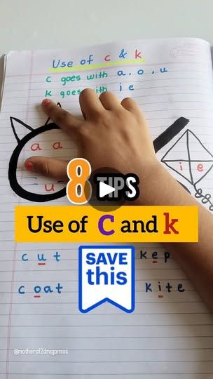 17K views · 5.2K reactions | Here are some helpful tips to teach kids the difference between using "c" and "k":

👉General Rule: Use "k" before "e," "i," or "y" (e.g., "kit," "key," "kite") and "c" before "a," "o," or "u" (e.g., "cat," "cot," "cup").

👉Hard and Soft Sounds: Explain that "c" can sound like "k" (hard sound) or "s" (soft sound). For example, "cat" (hard) versus "city" (soft). "K" usually only has the hard "k" sound.

👉End of Short Words: For one-syllable words ending in the "k" sound after a short vowel, use "ck" (e.g., "duck," "sick," "back").

👉Start of a Word: Typically, if the "k" sound is at the beginning of a word, use "k" when followed by "e," "i," or "y" (e.g., "kettle," "kid"). Use "c" for other vowels, like "a," "o," or "u."

👉Memory Practice: Create flashcards Hand Strengthening Activities, Kindergarten Review, Hand Strengthening, Finger Exercises, Math Magic, Group 3, Short Words, Short Vowels, Play Based