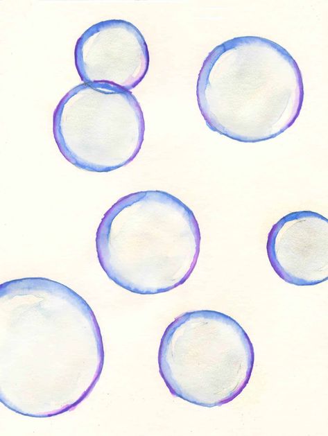 Inside you'll find an easy step-by-step how to draw bubbles tutorial for kids. Stop by and grab yours for free. Bubble Drawing Tutorials, Bubbles Tutorial, How To Draw Bubbles, Collage For Kids, Van Gogh Coloring, Bubbles Illustration, Watercolor Bubbles, Collage Cat, Artist Monet