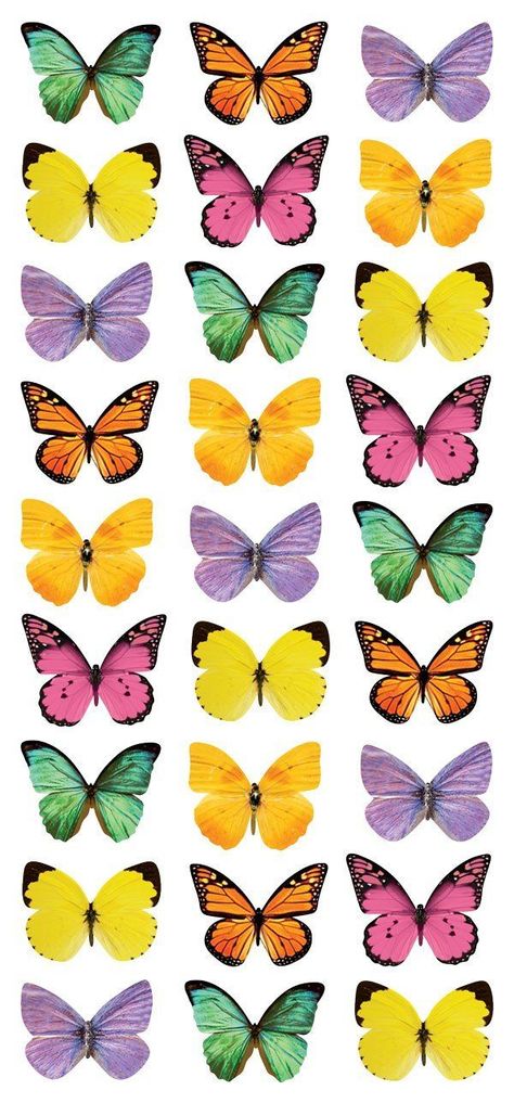 Edible Butterfly, Stickers Scrapbook, Birthday Cake Topper Printable, Butterfly Printable, Paper House, Puffy Stickers, Butterfly Pictures, Aesthetic Stickers, Scrapbook Stickers