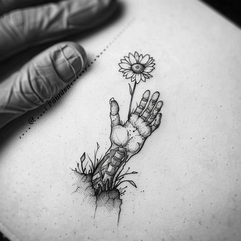 Capture the essence of growth and resilience with this captivating tattoo art. A realistic hand opens up to reveal a blooming flower, symbolizing beauty emerging from hardship. Save this inspiration and follow for more unique designs. 🌸✨ #TattooInspiration #HandTattoo #FloralDesign #GrowthSymbolism #ArtLovers #InkMasterpiece #SaveAndFollow #AiImage Growth Flower Tattoo, Brick Tattoo, Hand Flower Tattoo, Tattoos Flowers, Flower Growing, Hand Flower, Nature Tattoo, Flowers Growing, Hand Flowers